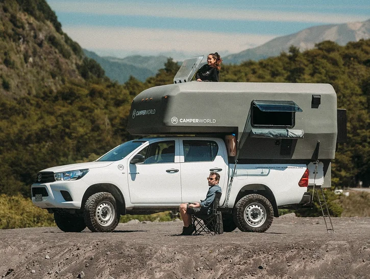 X-Wing camper in the mountains
