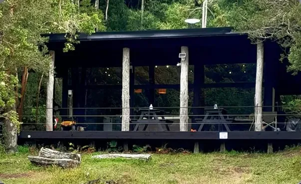 Covered barbecue area in the Patagonfox grounds