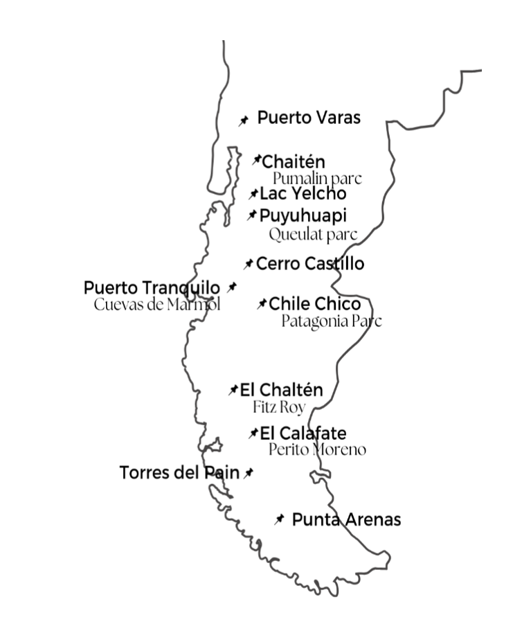 Patagonia Camp Map Carretera Austral